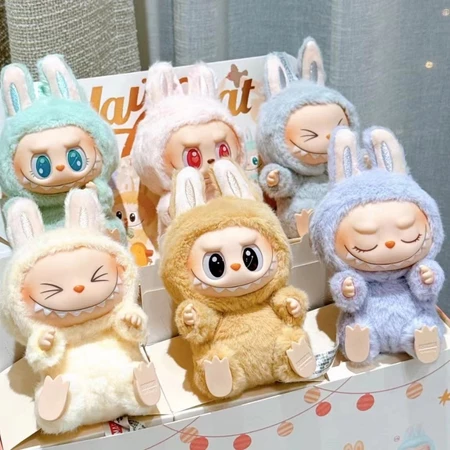 B32 Labubu macaroon V2 Sitting Party Enamel Plush Series 6 pcs (No repeat)