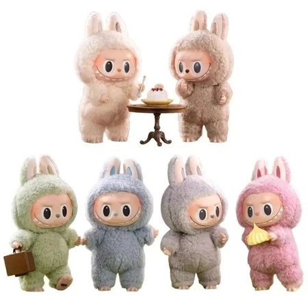 B32 Labubu macaroon V2 Sitting Party Enamel Plush Series 6 pcs (No repeat)